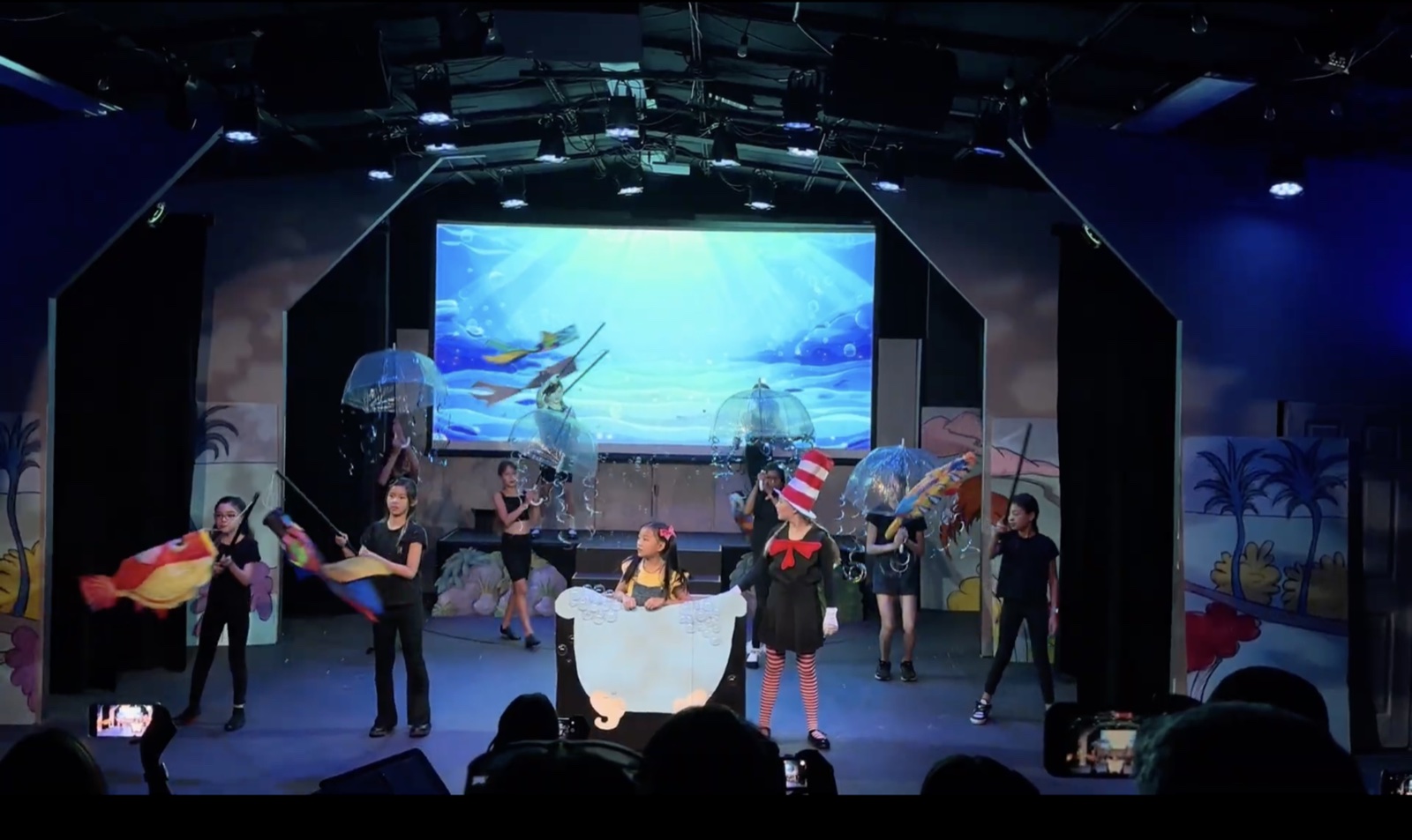 Christine as JoJo on stage during a Seussical the Musical performance