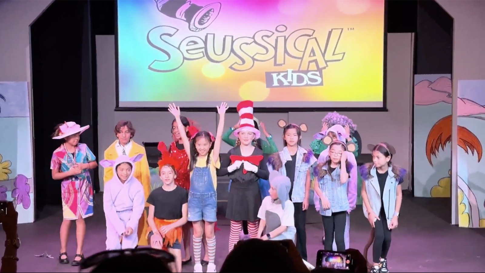 Christine as JoJo with full Seussical cast on stage